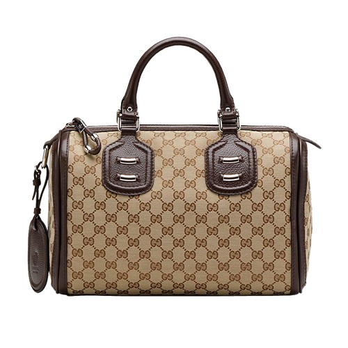 Brun Gucci Voyage D'affaires Étiquette De Bagage